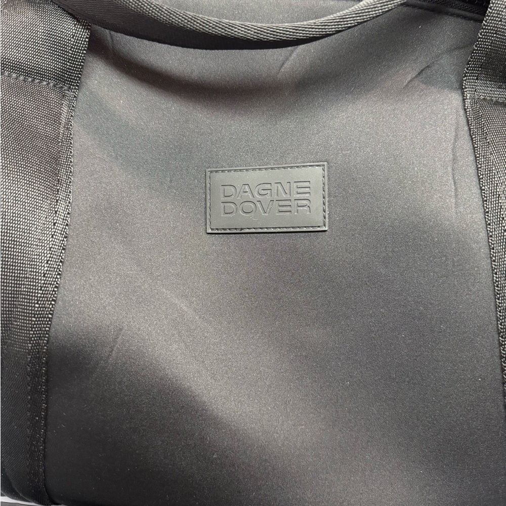 Dagne Dover Black Travel Duffel with Minimal Logo no tags but new
